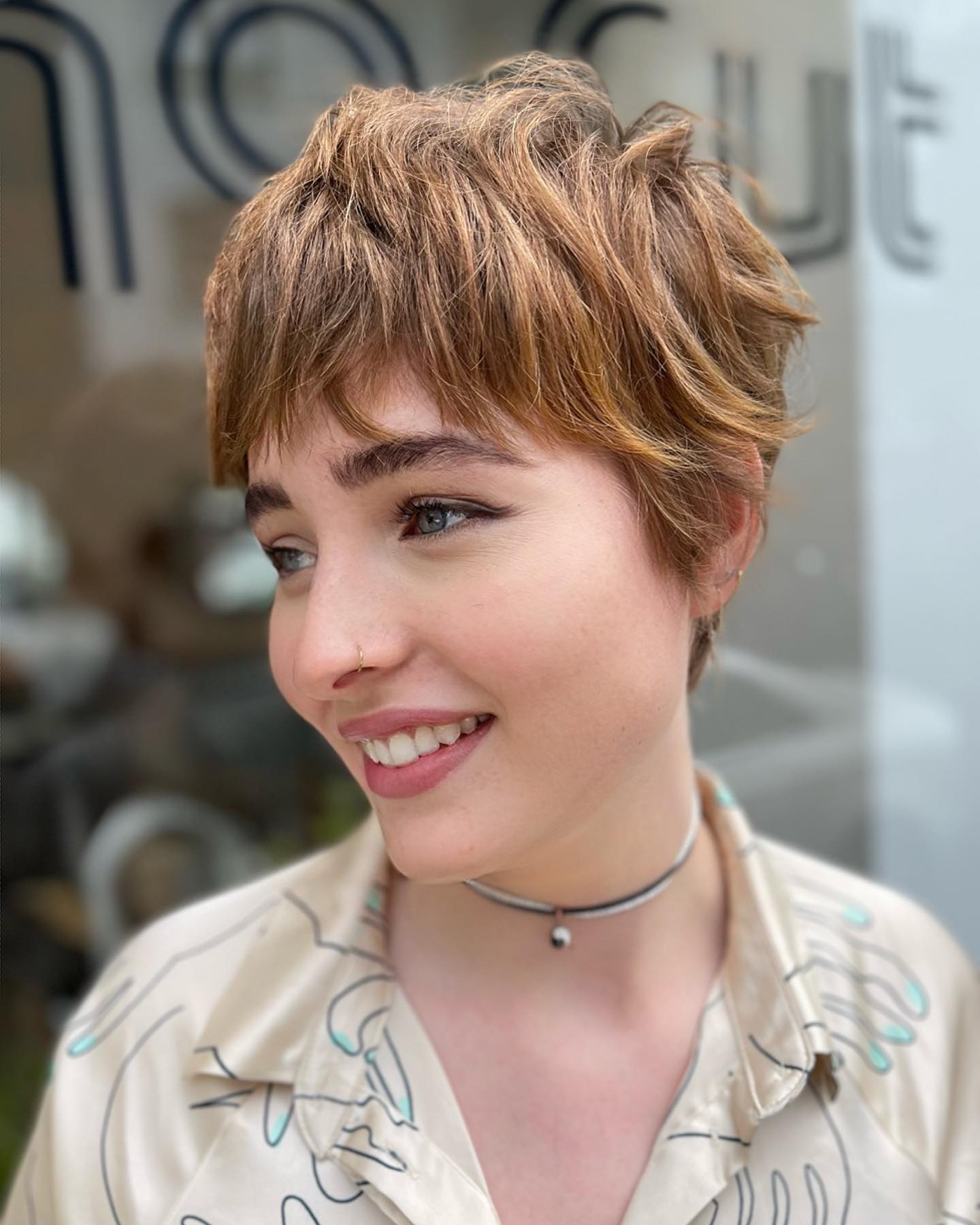 Textured Choppy Pixie for Thick Hair