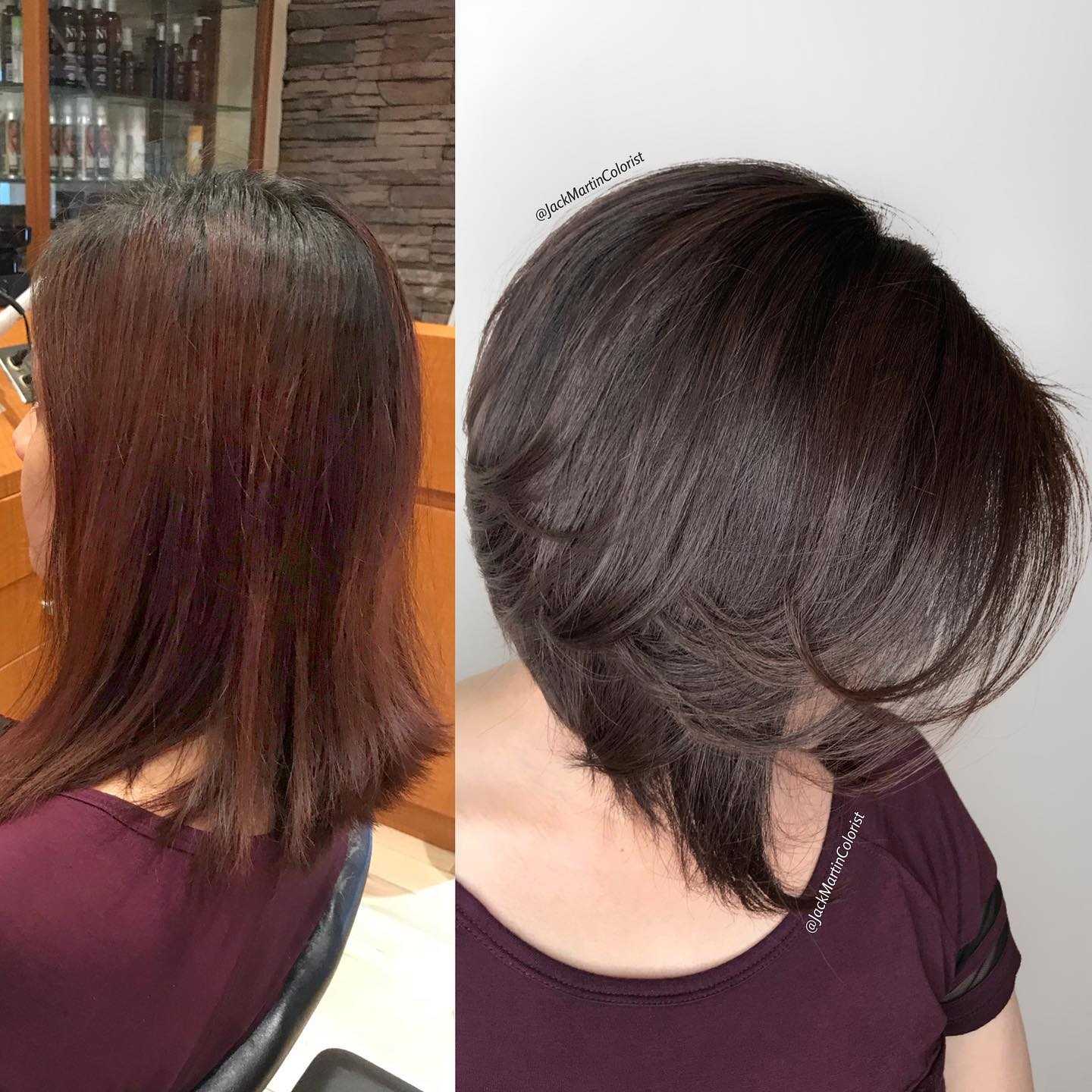 Inverted Bob with Delicate Swoopy Bangs