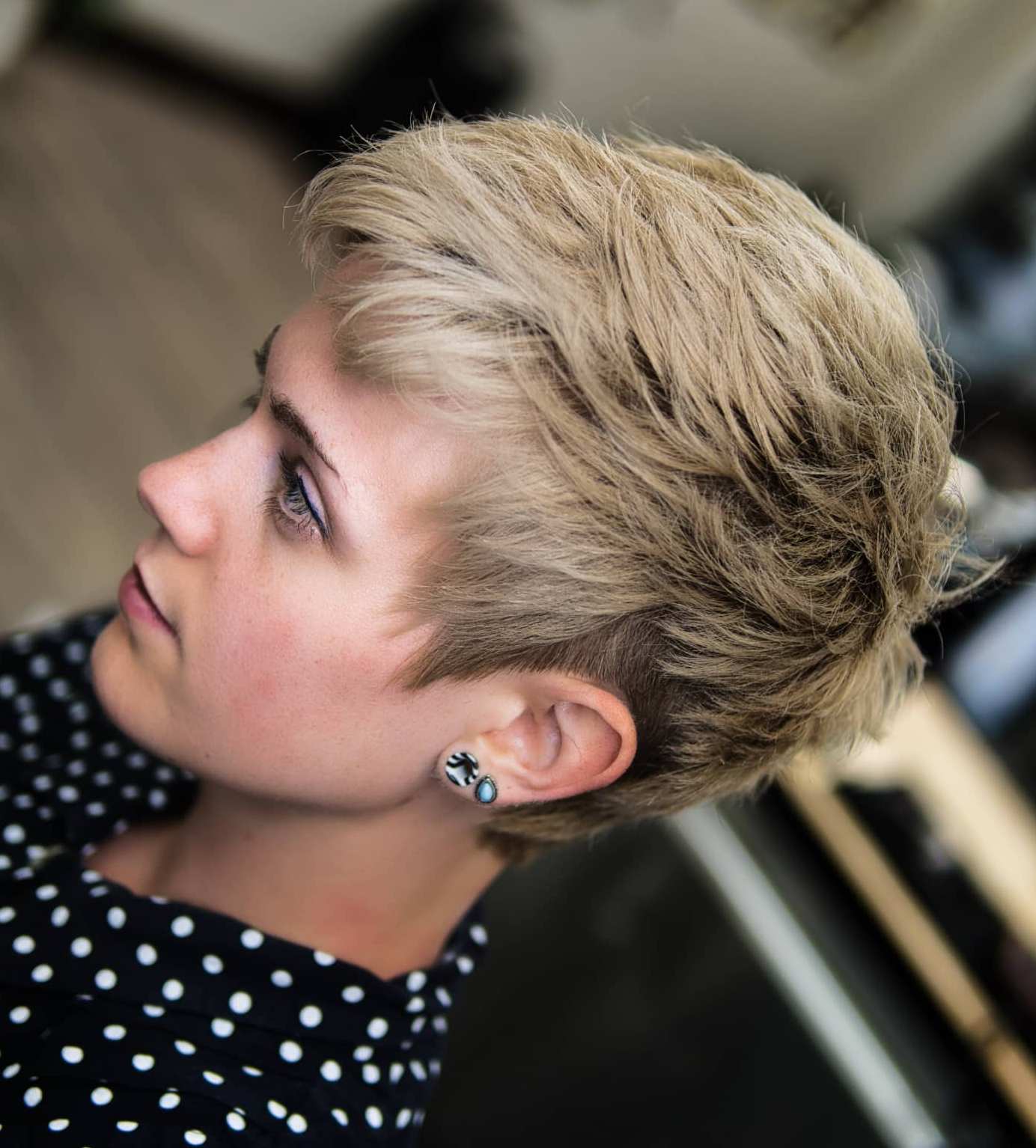 Thick Feathered Pixie with Undercut