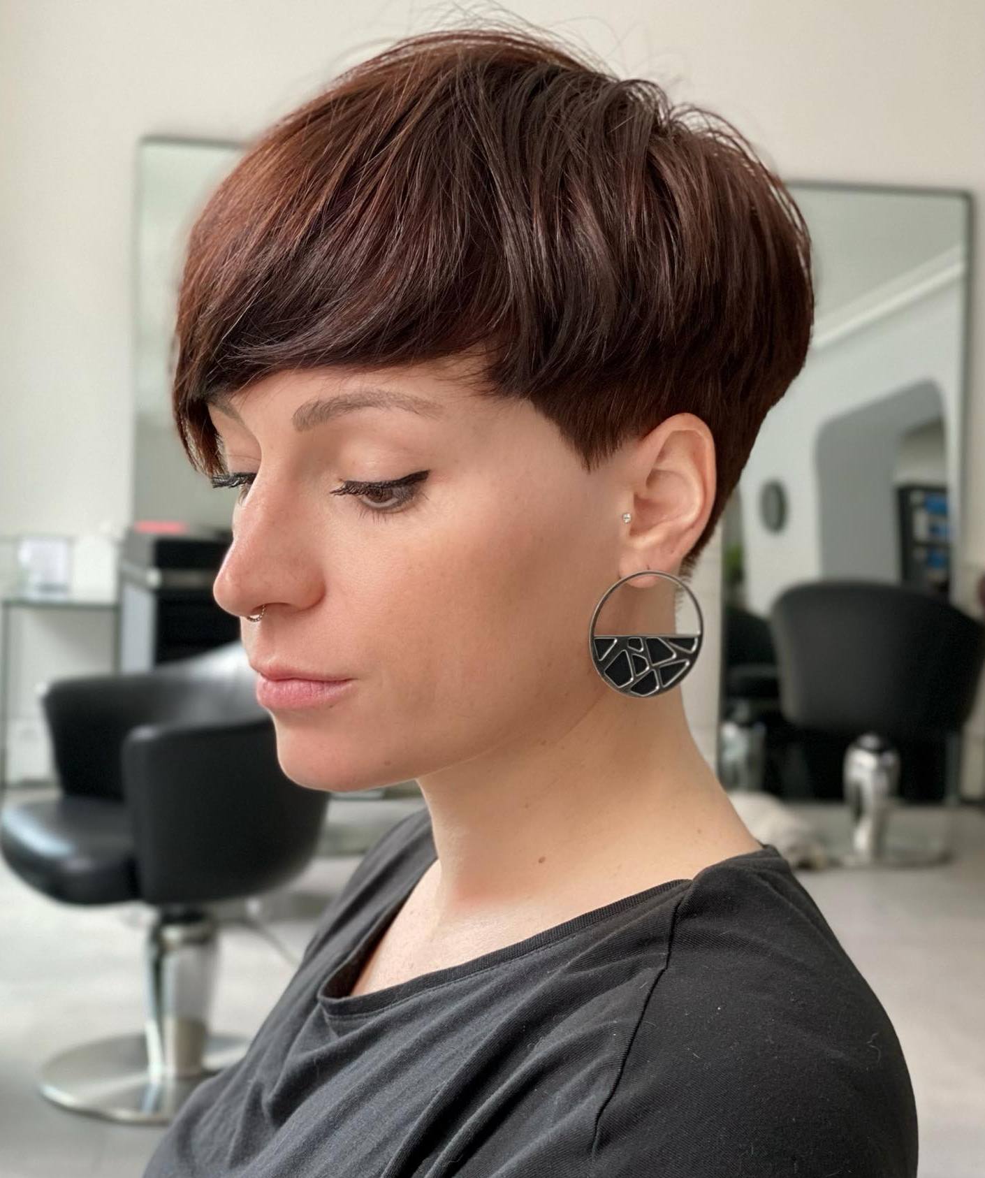 Bowl Cut Undercut Pixie