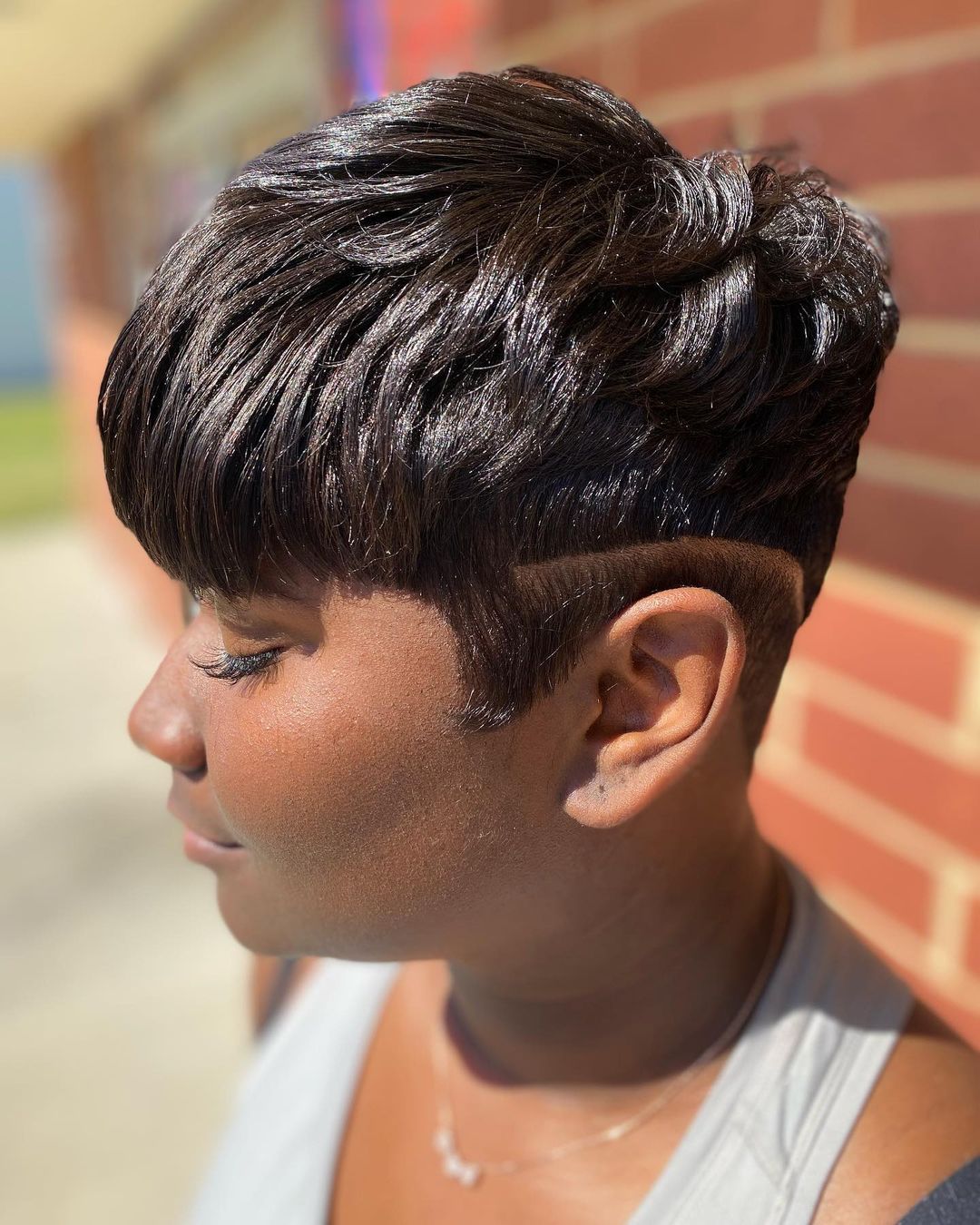 African American Thick Undercut Pixie