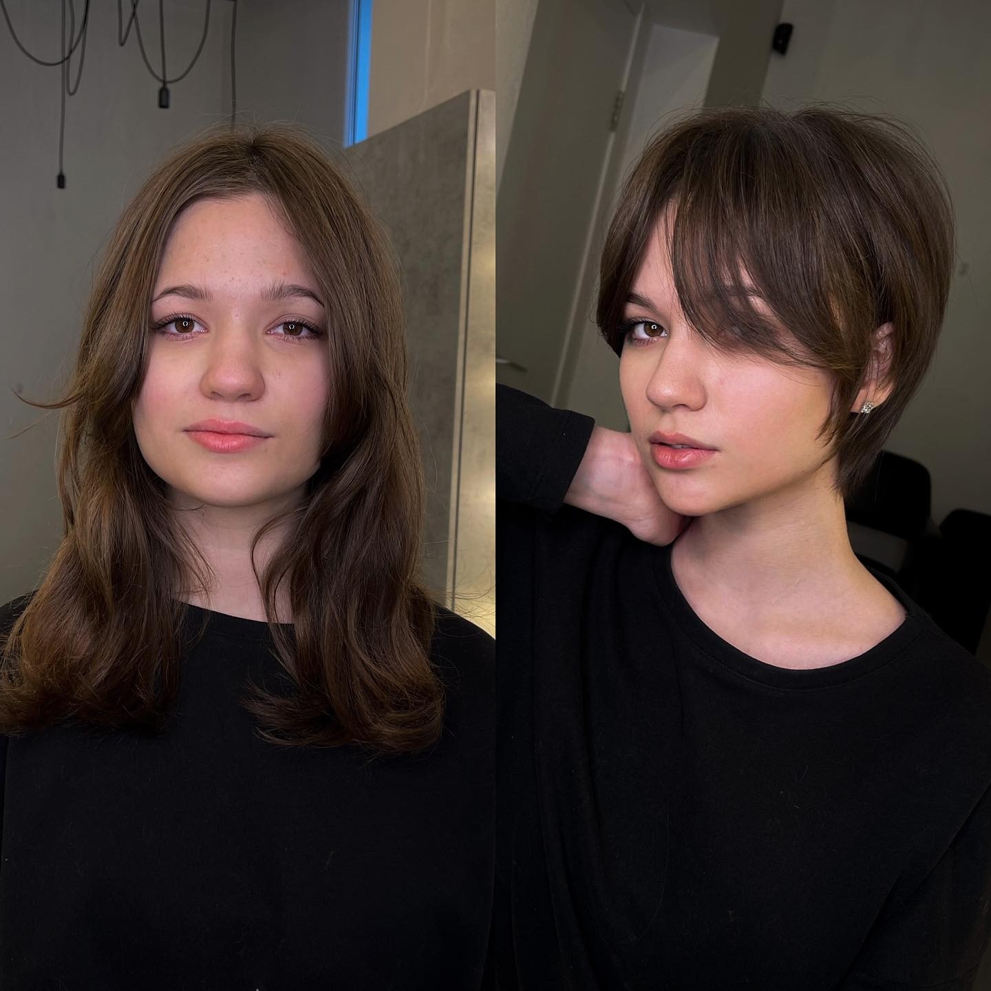 Elongated Pixie Before and After