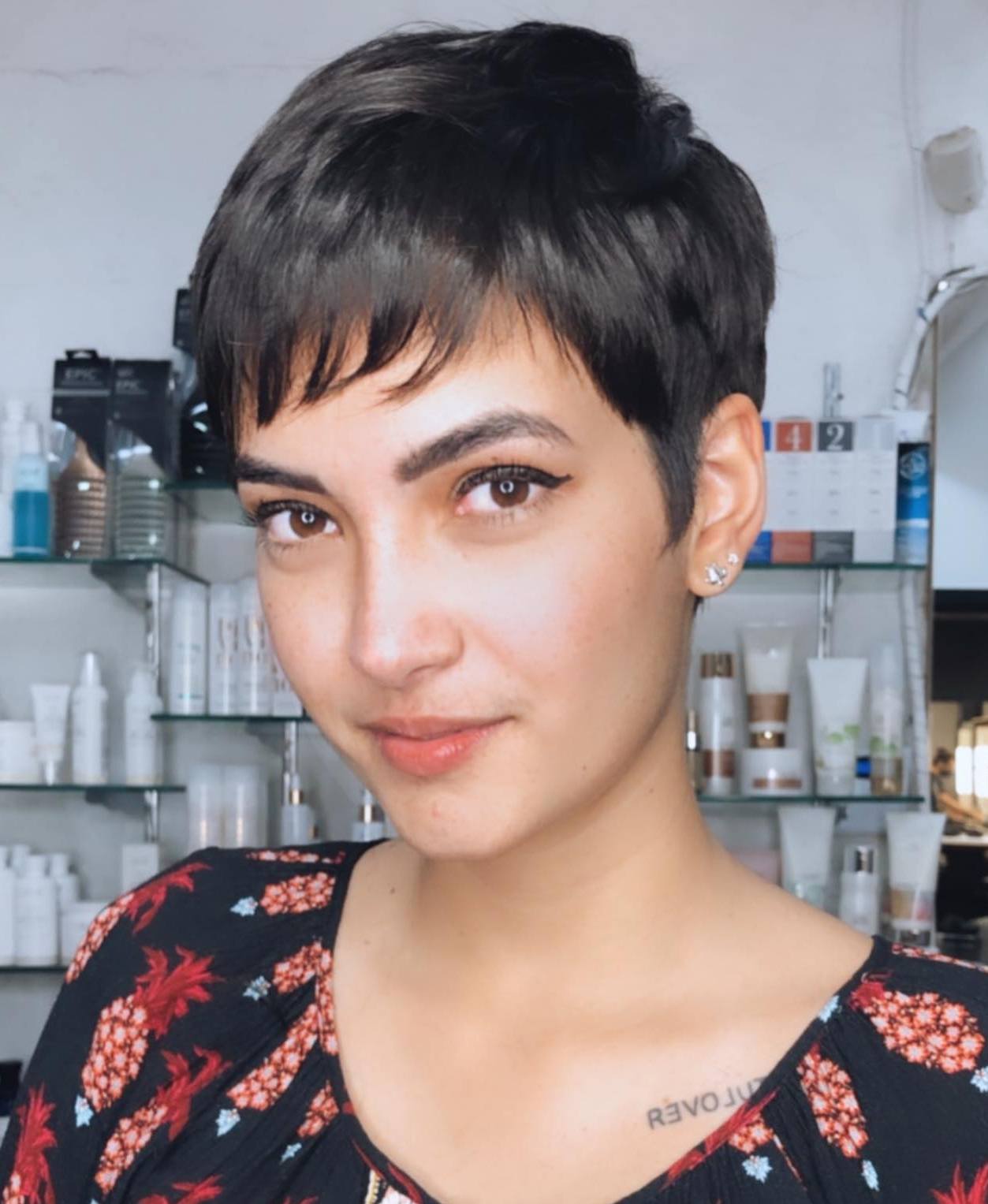 High-Shine Neat Brunette Pixie for Girls