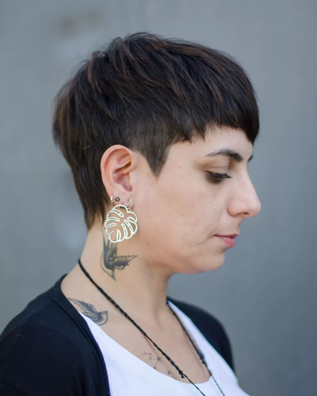 Undercut Pixie with Choppy Angled Layers