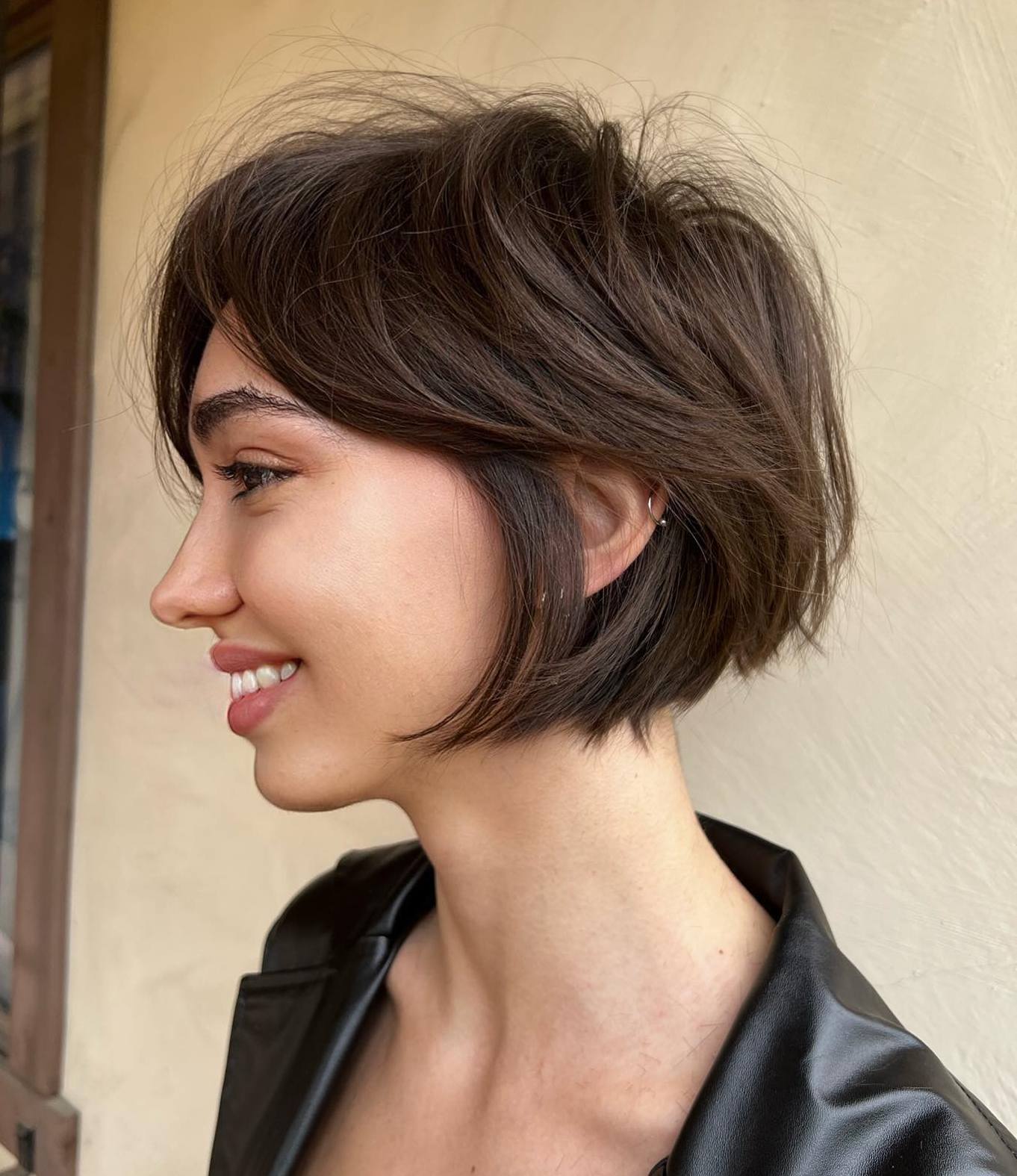 Wispy Jaw-Length Bob with Swoopy Bangs